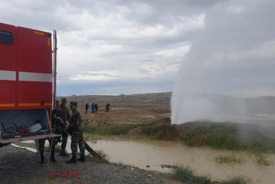 Bakıda magistral su kəməri partlayıb