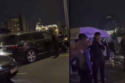 Ağ şəhərdə zəncirvari qəza baş verib