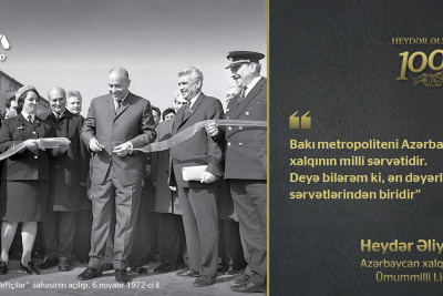 Bakı metrosunda Heydər Əliyevin kəlamları səsləndirilir