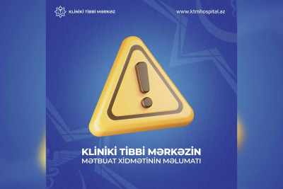 Kliniki Tibbi Mərkəzə 1 ay ərzində 625 nəfər zəhərlənmə ilə bağlı müraciət edib
