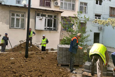 Nəsimi rayonunda növbəti məhəllə əsaslı təmir olunur