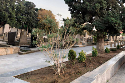Yasamalda qəbiristanlıqdan oğurluq edilib