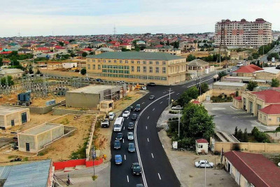 Balaxanı-Binəqədi yolunun bir hissəsi təmir olunub