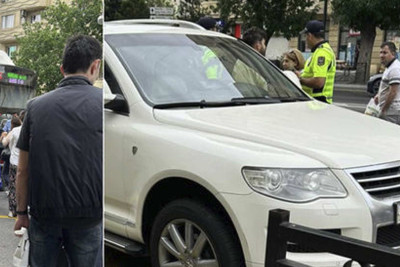 20 nömrəli məktəb-liseyin qarşısında avtomobil məktəbli qızı vurub