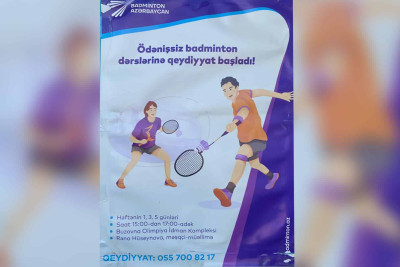 Badminton Federasiyası ödənişsiz məşqlərə start verir