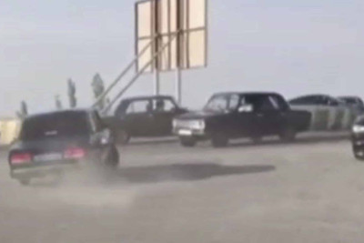 Toy karvanında avtoxuliqanlıq edən sürücülərin videosu yayılıb