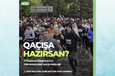Bakı bulvarında qaçış üzrə pulsuz məşqlər təşkil olunur