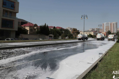 Bakıda abadlıq işləri aparılır