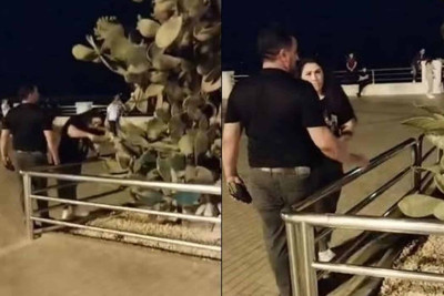 Bakı bulvarında qadın kaktusa zərər vurub