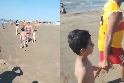 “Qızılqum” çimərliyində itkin düşən uşaq tapılıb