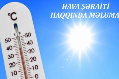 Bakıda 40 dərəcə isti olacaq