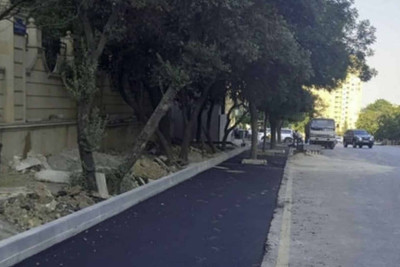 Yasamal: Əbdürrəhim bəy Haqverdiyev küçəsində yeni parklanma zonası salınır
