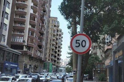 Bakının daha bir küçəsində sürət həddi endirilib