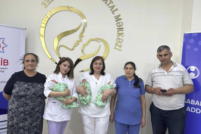 Bakıda üçəm dünyaya gəlib