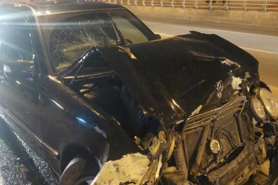 Ziya Bünyadovda baş vermiş qəza tıxaca səbəb olub