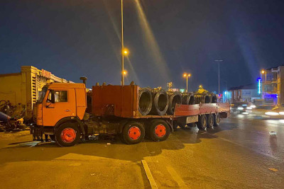 Ziya Bünyadov prospektində iki “KamAZ” markalı avtomobil toqquşub - FOTO