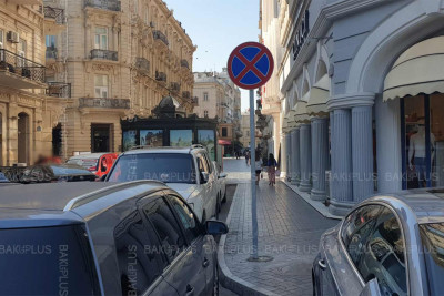 Bakının mərkəzində ən sıx ərazidə parkinqə qadağa qoyulub