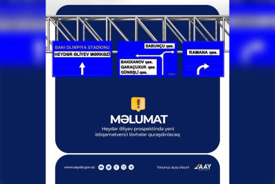 Heydər Əliyev prospektində nəqliyyatın hərəkəti qismən məhdudlaşdırılacaq
