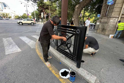 Nəsimi rayonunda genişmiqyaslı abadlıq işləri aparılır