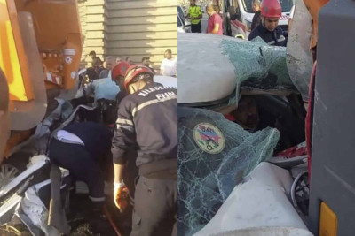 Bakıda avtomobil yük maşınının arxasına çarpılıb