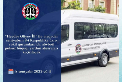 Bakıda vəkillər sakinlərə hüquqi yardım edəcəklər
