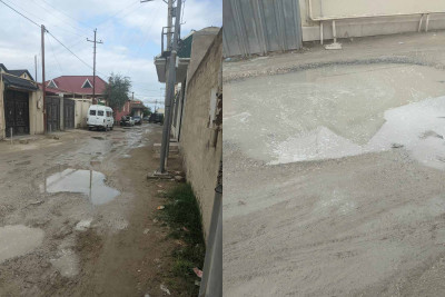 Xəzər rayonunda yaşayan sakinlər yollardan narazıdırlar