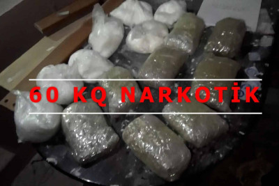 Ölkəyə 60 kiloqram narkotik gətirən 3 nəfər saxlanılıb