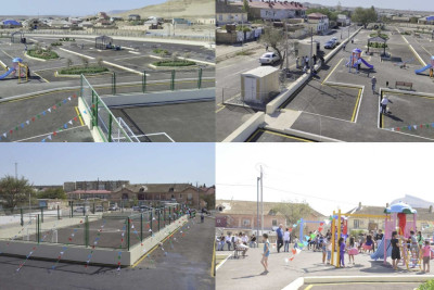 Qızıldaş qəsəbəsində istirahət parkı tikilib