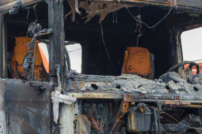 Əhmədlidə sərnişin avtobusu yanıb - YENİLƏNİB