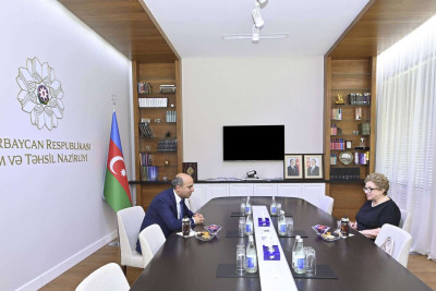 Nazir 33 il direktor vəzifəsini icra edən Faina Ələkbərova ilə görüşüb
