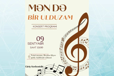 Xətaidə yerləşən amfiteatrda konsert baş tutacaq