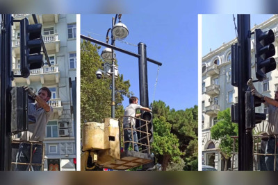 Bir neçə küçəyə yeni tip işıqforlar quraşdırılıb