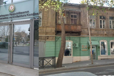 Nəsimi rayonunda yaşıl rəngə boyanmış bina ilə bağlı qərar verilib