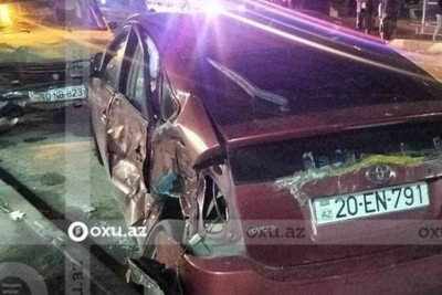 Xətaidə dörd avtomobil zəncirvari qəzaya uğrayıb – VİDEO