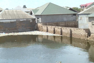 Binə qəsəbəsini su basıb - VİDEO