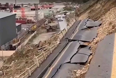 Bibiheybət yolu yenə sürüşür: ərazidə çatlar əmələ gəlib – VİDEO