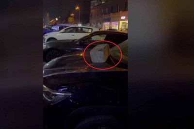 Bakıda təzə alınan avtomobilin üzərinə mişardaşı atıblar