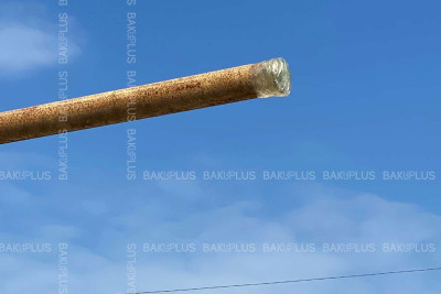 Buzovna qəsəbəsinin sakinləri qaz borusunu skoçla bağlayıblar