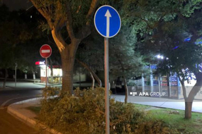 Nərimanovda ağac piyadanın üzərinə aşıb