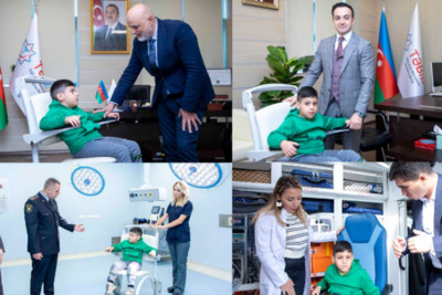 Fiziki qüsurlu uşağa Yeni Klinikada tur təşkil olunub