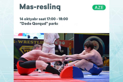 “Dədə Qorqud” parkında mas-reslinq təlimi keçiriləcək