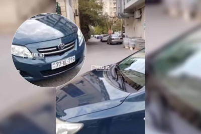 Avtomobil sürücüsü məhəlləyə gediş-gəlişi bağlayıb