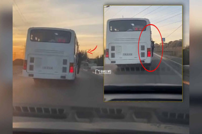 Bakıda marşrut avtobusunun sürücüsü sərnişinin həyatını təhlükəyə atıb – VİDEO