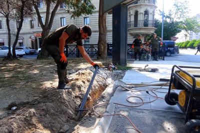 Nəsimi rayonunda abadlıq işləri davam edir