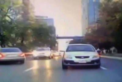 Bakıda sürücü kobud şəkildə yol qaydalarını pozub