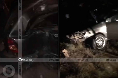 Suraxanı rayonunda yol qəzası: 2 nəfər xəsarət alıb