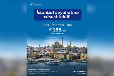 AZAL Bakı-İstanbul-Bakı reysinə xüsusi təklif təqdim edib