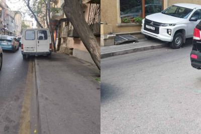 Paytaxtda reyd keçirilib: avtomobillərini səkidə saxlayan sürücülər cərimələniblər