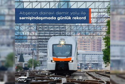 Bakı-Sumqayıt qatarı rekord sayda sərnişin daşıyıb