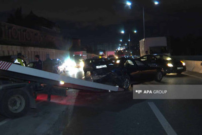 Bakı-Sumqayıt yolunda yol qəzası: bir nəfər xəsarət alıb